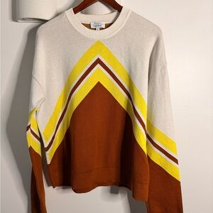 & Other Stories Paris Atelier Retro Chevron Knit Sweater L